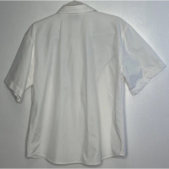 Vintage Western Embroidered Blouse Short Sleeve Women’s Large White Floral - Picture 3 of 3